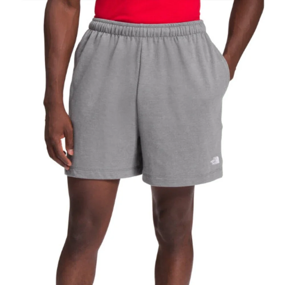 The North Face NF0A81TYDYY Fleece Shorts Men's Gray Simple Logo Cotton CLO220